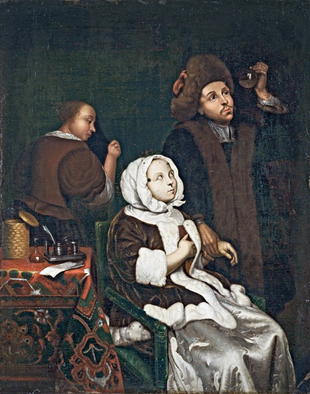 Netscher, Caspar (1639-1684) után, 18. sz.: A doktor látogatása