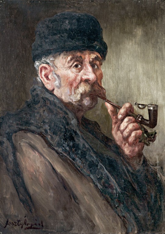 Feszty Árpád (1856-1914): Pipázó férfi